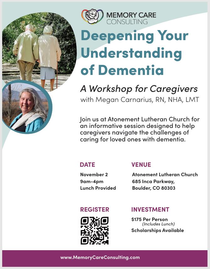 Deepening Your Understanding of Dementia a Workshop for Caregivers